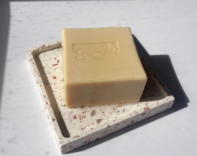 Featured listing image: coaster | soap dish | square | terrazzo | gift | choco chip