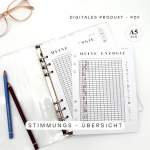 Mood Tracker A5 – Annual Overview of Mood & Emotions | Bullet Journal Tracker as PDF