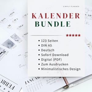 2026 A5 Printable Calendar | Filofax Inserts - Ring Binder Planner PDF | Daily, Weekly & Monthly Planner for Your Everyday Life