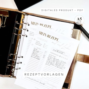 Rezeptkarten zum Ausdrucken – minimalistische Rezeptvorlage für dein Rezeptbuch | Printable PDF A4 A5