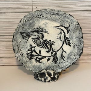 Vintage Stan Langtwait Shapes of Clay Hummingbird Wall Plaque, Mount St Helens Volcanic Ash Pottery, PNW Studio Art, 1980s Signed Sculpture