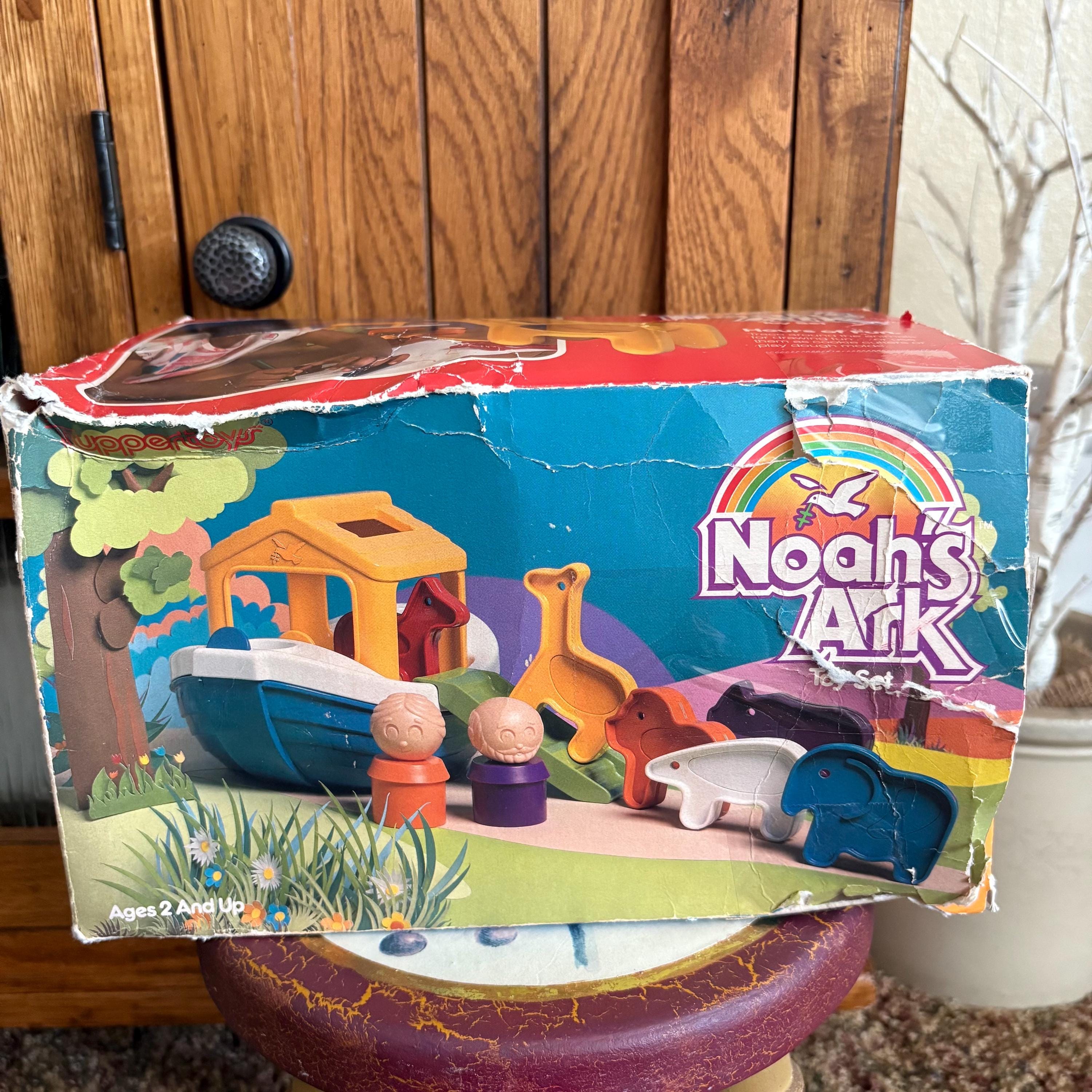 Vintage 1986 Tupperware Tuppertoys Noah's Ark Play Set Complete