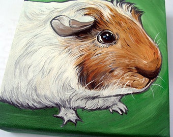 Guinea Pig Ferret Rat Chicken Custom pet painting Pet portrait Pet memorial Gift for animal lover