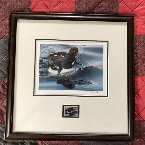 Ducks Unlimited Canada Framed Signed/Numbered Print with Canadian Stamp - 2011