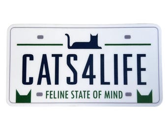 Cats For Life Sticker for Water Bottles, Laptops