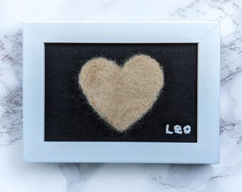 Custom Pet Fur Heart Art: Unique Memorial Keepsake