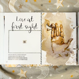 Libro de recuerdos para bebés / Álbum de fotos para bebés "La historia de ti" / Diario ilustrado / Diario de cinco años / Álbum de hitos del bebé / Regalo para nuevos padres