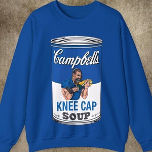 Dan Campbell&#39;s Kneecap Soup Graphic Sweatshirt, Dan Campbell Sweatshirt, Detroit Sweatshirt, Funny Sweatshirt,  Gift Christmas