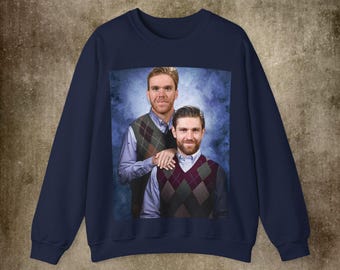 Leon Draisaitl and Connor McDavid Edmonton Hockey Sweatshirt, Step Brothers Hockey Crewneck, Edmonton Hockey Sweatshirt