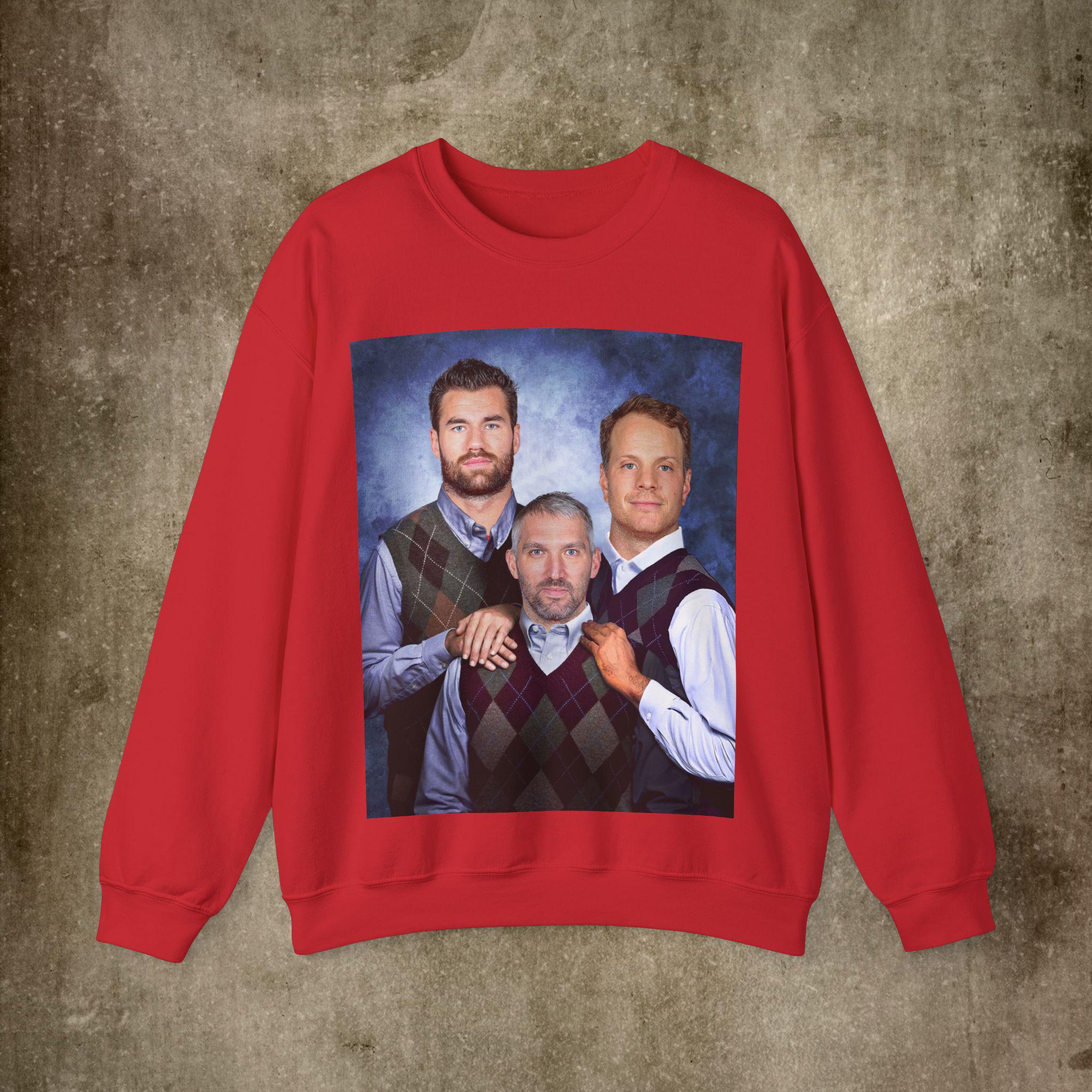 Alexander Ovechkin Tom Wilson John Carlson Step Brothers Washington Hockey Crewneck, Step Brothers Hockey Pullover, Washington Sweatshirt