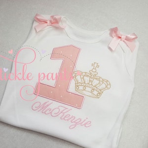 Baby girl&#39;s 1st birthday shirt - Cinderella carriage - Princess -  Baby blue and silver sparkle - Can be made in more colors
