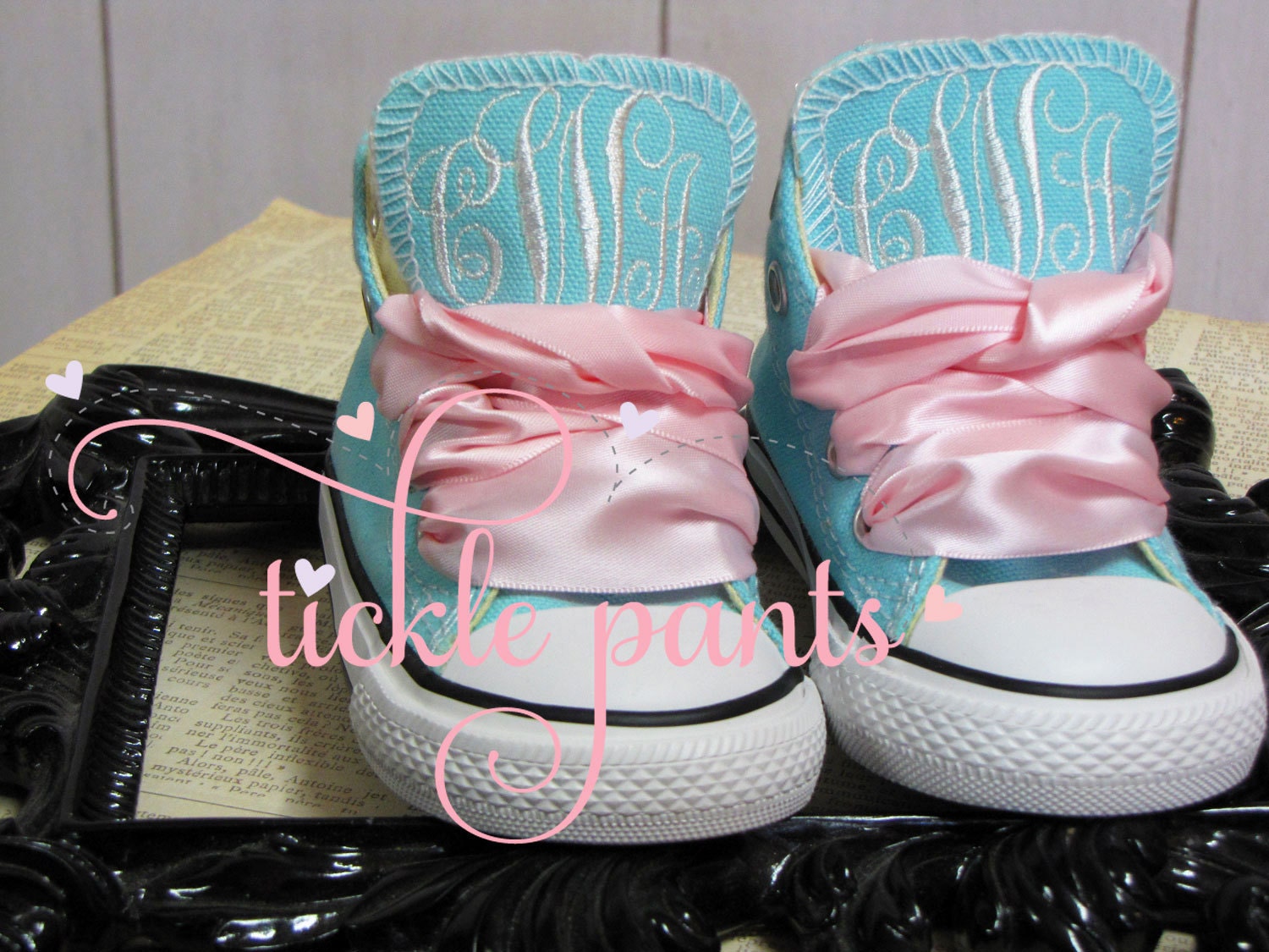 monogrammed baby converse
