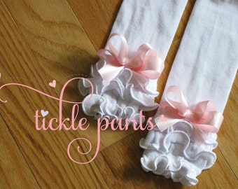 RUFFLED Leg warmers to match all Tickle Pants Birthday Tutu Collections-  Fits infants and school-age girls