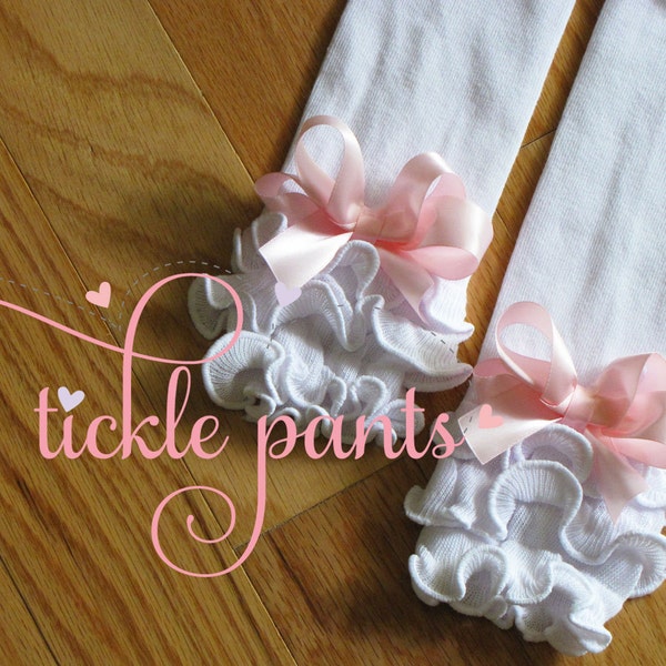 RUFFLED Leg warmers to match all Tickle Pants Birthday Tutu Collections-  Fits infants and school-age girls