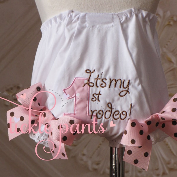 Its my 1st Rodeo Birthday Bloomers- Also made for 2nd birthdays- Diaper Cover- Made to match your Birthday Collection