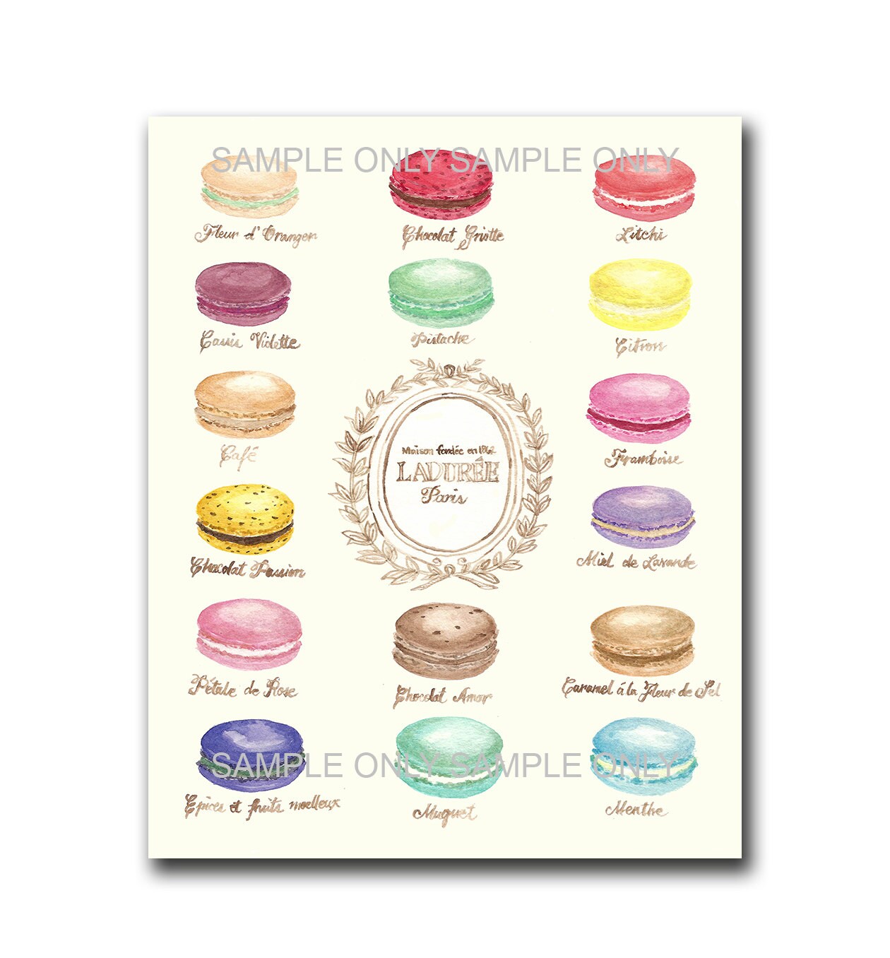 Macaron Art Poster : DIGITAL FILE Laduree Print Laduree - Etsy