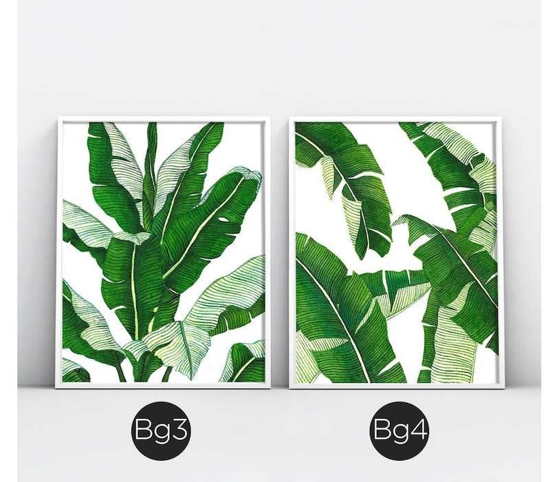 Banana Leaf Print DIGITAL FILE leaf print palm print palm | Etsy