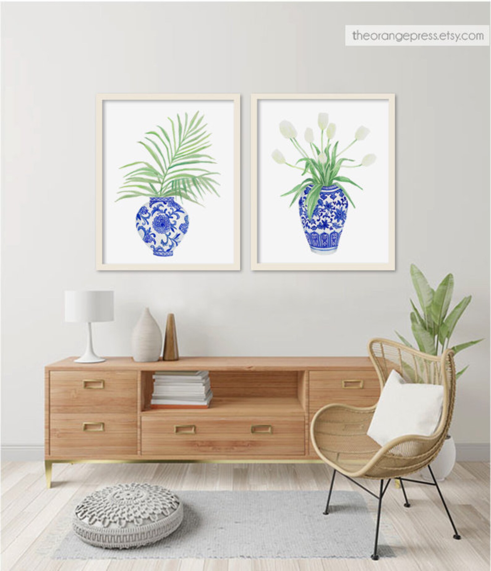 Blue and White Vase Poster : DIGITAL FILE China Porcelain - Etsy
