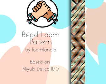 Wzór na bransoletkę z koralików w stylu Native – Miyuki Delica 11/0 (wzór w formacie PDF)