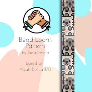 Cute Siamese Kitten Bead Loom Bracelet Pattern - Bead loom pattern based on Miyuki Delica 11/0