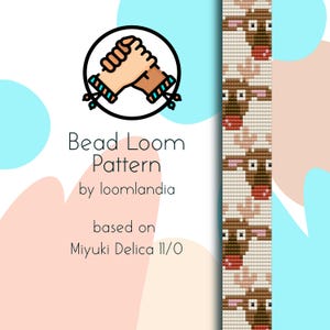 Christmas Deer Bead Loom Bracelet Pattern - Miyuki Delica 11/0 (PDF Pattern)
