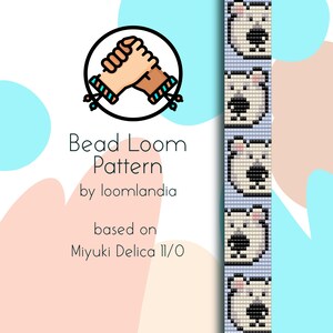 Könnte beinhalten: Ein Perlenwebmuster mit einem Design aus zwei sich haltenden Händen. Das Muster basiert auf Miyuki Delica 11/0 Perlen. Das Muster wird auf einem hellblauen Hintergrund mit weißem Rand gezeigt.