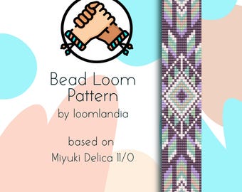 Wzór na bransoletkę z koralików w stylu Native – Miyuki Delica 11/0 (wzór w formacie PDF)