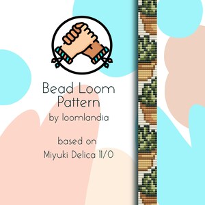 Succulent Bead Loom Bracelet Pattern - Bead loom pattern based on Miyuki Delica 11/0
