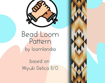 Wzór na bransoletkę z koralików w stylu Native – Miyuki Delica 11/0 (wzór w formacie PDF)