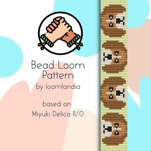 Op de afbeelding: Bead loom patroon voor een armband met een hondenontwerp. Het patroon is gebaseerd op Miyuki Delica 11/0 kralen.