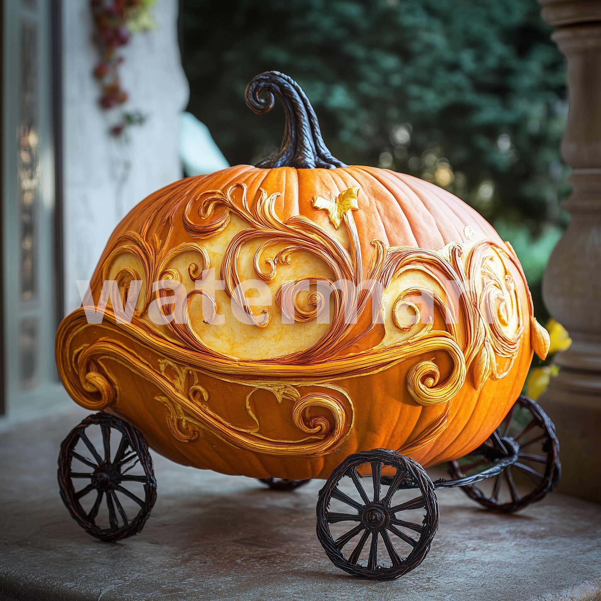 Fairy Tale Fantasy: Enchanted Pumpkin Carriage Halloween Png - Etsy