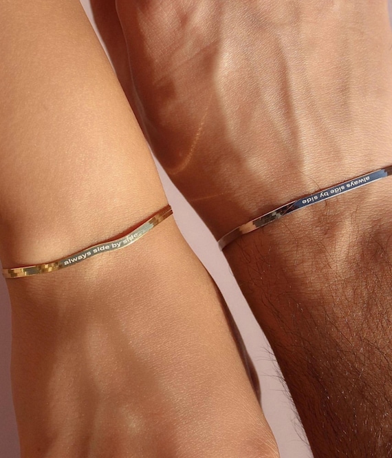 Custom Engraved Coordinates Bracelet, Gold Personalized Fathers day Bracelet, Couples Partners Bracelets, Matching Couple Bracelet set,