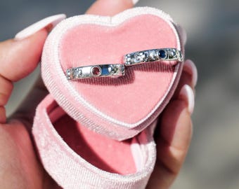Howls Moving Castle Couples Rings, Matching Lovers Rings Set, Custom Cosplay Silver Howls Ring, Movie Ring, Couples Jewelry, Red Ruby Rings