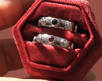 Howls Moving Castle Couple Rings, Matching Lovers Rings Set, Custom Howls Ring, Movie Game Ring, Red Ruby Rings, Anime Inspired Ring