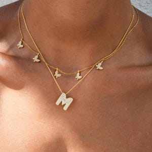 Pave Schmetterling Halskette, Bubble Schmetterling Halskette, Zierliche winzige Schmetterling Choker Halskette, Diamant Zirkonia Multi Schmetterling Halskette