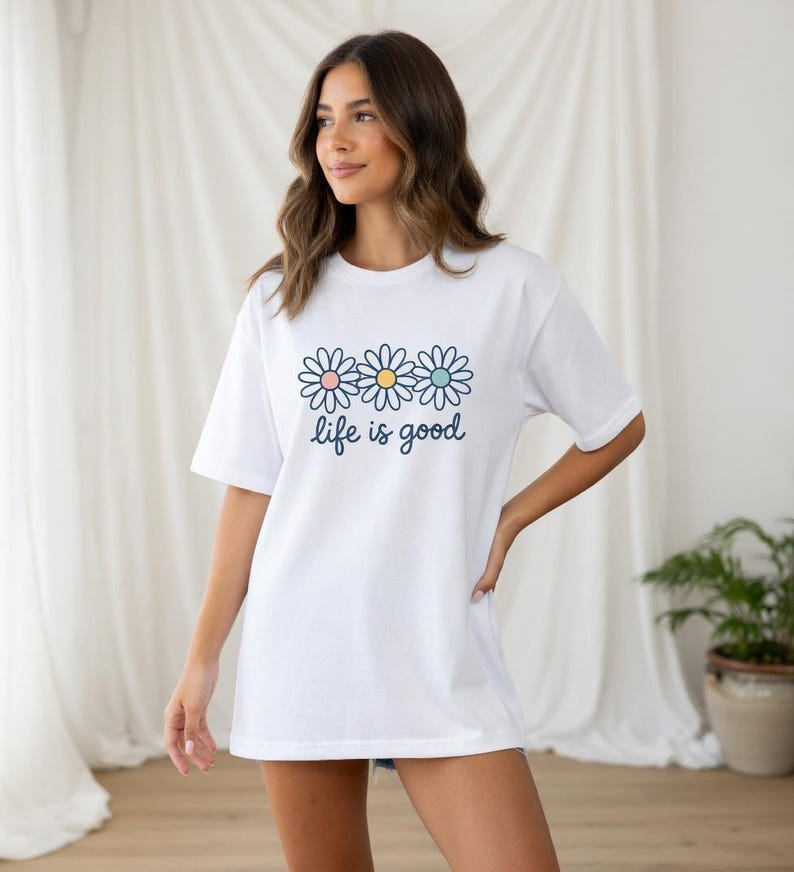 Life is Good T-Shirts, Wildflower Shirt for Women, Summer Shirt, Inspirational Shirt, Flower Shirts, Positive Vibes Shirts, Motivational Tee life is good, wildflower shirt, positive vibes shirt, good vibes t shirt, motivational tee, be the good shirt, gratitude t shirt, kindness t shirt, you are loved shirt, its all good shirt, good things shirt, positive quote tee, womens graphic tee