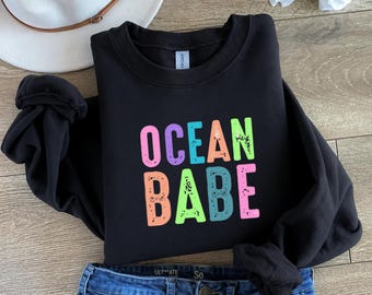 Ocean Babe Shirt, Beach Vacation Tee, Coastal Cowgirl Shirt, Summer Beach Shirt, Retro Sumer Shirt, Ocean Lover Gift, Beach Babe Tee