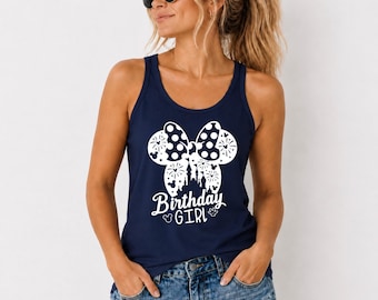 Disney Birthday Minnie Tank Top, Family Matching Tank, Disneyland Vacay, Disney Trip, Birthday Trip Shirt, Minnie Tank Top