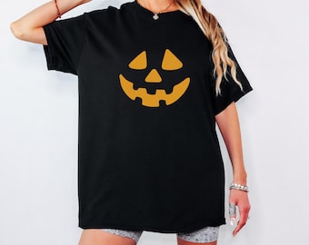 Jack O Lantern Shirt, Pumpkin Face Halloween Shirt, Halloween Party Shirt, Fall Sweatshirt For Women, Spooky Pumpkin Shirt, Halloween Gifts