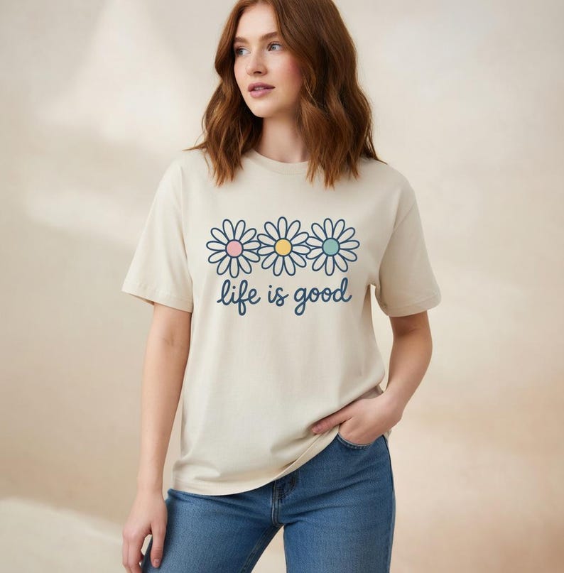 Life is Good T-Shirts, Wildflower Shirt for Women, Summer Shirt, Inspirational Shirt, Flower Shirts, Positive Vibes Shirts, Motivational Tee life is good, wildflower shirt, positive vibes shirt, good vibes t shirt, motivational tee, be the good shirt, gratitude t shirt, kindness t shirt, you are loved shirt, its all good shirt, good things shirt, positive quote tee, womens graphic tee