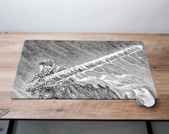 Guts Desk Mat Berserk Playmat Sword Manga Anime Mouse Pad Merch Gift Femto Manga deskmat