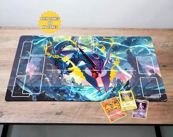 Rayquaza Playmat Pokemon Card Mat TCG Mat / Trading Card Game Pad Pokemon Gift Lorcana MTG Mat Gaming Desk Mat Mouse Pad