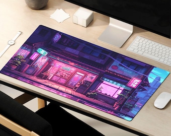 Lofi Desk Mat, Anime Mouse Pad, Cozy Themed Desk Mat, Anime Playmat, Aesthetic Japanese Mouse Mat Houseplants Cottagecore Kawaii Gaming Pad