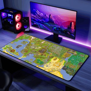 Tappetino per mouse Runescape XL Gaming OSRS World Map Tappetino da scrivania / Regalo Tappetino da gioco per videogiochi Decorazione per scrivania Copertina per computer Stampa artistica