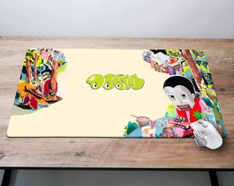 MF Doom Desk Mat Mouse Pad Album Operation Doomsday Madvillainy Playmat Gaming MM...FOOD Merch Hip-Hop Gift