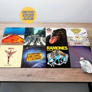 Album Desk Mat Cover Art Mouse Pad / Music Cover Mouse Office Pad Play Mat Gift Gaming Desk Blotter Oversized desk mat kanye drake swift 8 Albums