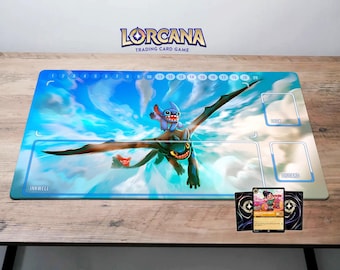 Stitch and Toothless Lorcana Playmat TCG  / Disney Desk Mat Trading Card Game Stitch Dragon Mouse Pad Gamepad Movie Merch Gift