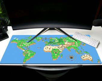 Super Mario Desk Mat Super Mario World Mouse Pad Play Mat Mario Luigi Desk Pad Merch
