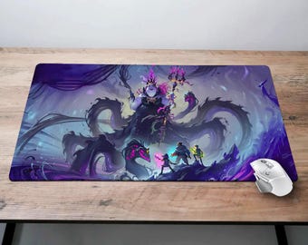 Ursula Lorcana Desk Mat TCG Playmat Ursula Mouse Pad Merch Gaming Sea Witch Disney Card Game Gift