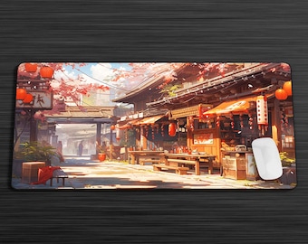 Lofi Desk Mat, Anime Mouse Pad, Cozy Themed Desk Mat, Anime Playmat, Aesthetic Japanese Mouse Mat Houseplants Cottagecore Kawaii Gaming Pad